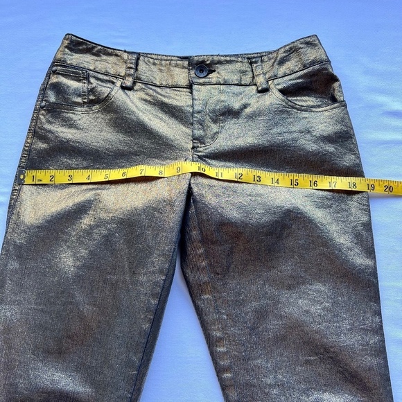 Alice and Olivia dark metallic gold jeans - Picture 5 of 11